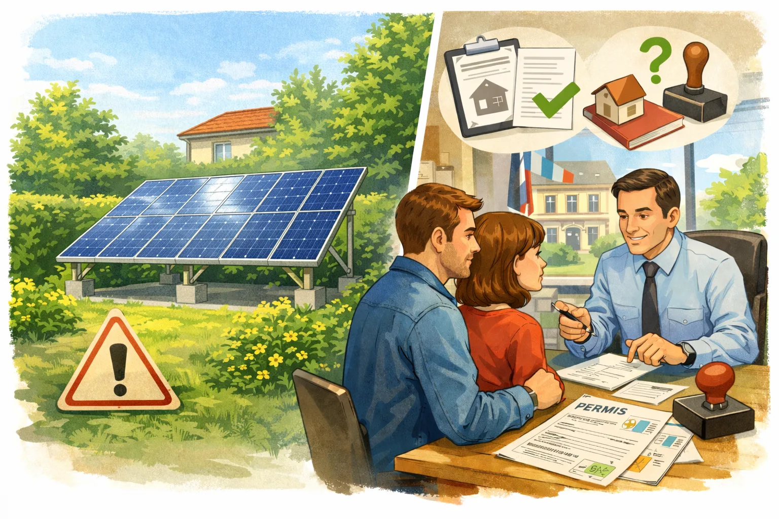 Panneaux solaires au jardin : autorisations, démarches et réglementation 2025-2026